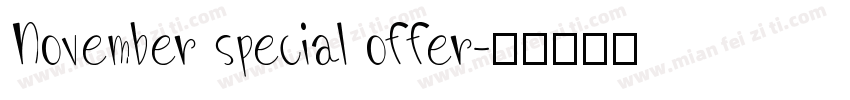 November special offer字体转换